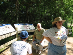 Ben, Len, Momma, on the Brazos