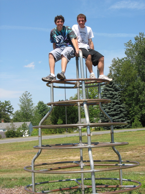 Nathan and Jacob scared to death of heights