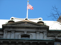 Flag atop Old City Hall