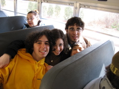 Best Bus Seat Ever: Nathan, Penina, Jill, Phil