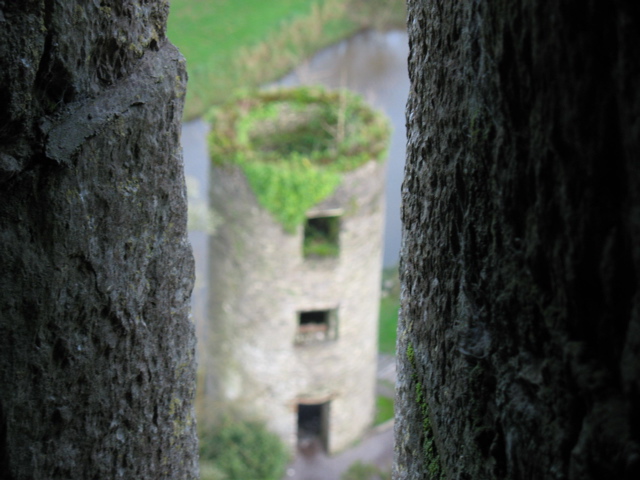 The guard tower, through a window