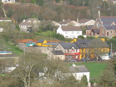 Colorful nearby buildings, from the top of the castle