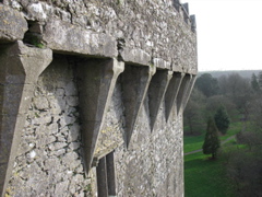 The roof supports, from the roof