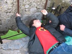 Daniel kisses the Blarney Stone