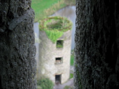 The guard tower, through a window