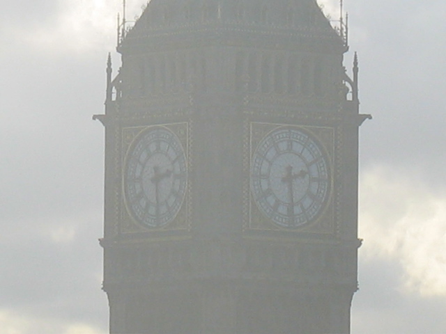 Big Ben closeup: 2:30 PM