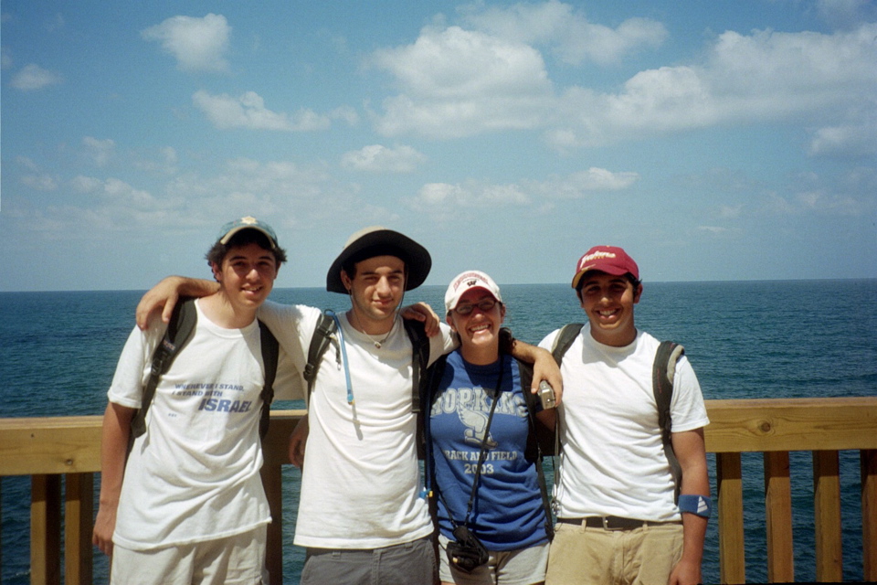 Nathan, Mike R, Shira, Justin on Rosh Hanikra