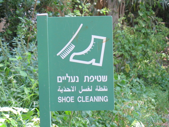 "Shoe Cleaning" sign