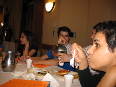 Yael Someone, Daniel, Moshe, Dikla at Dinner