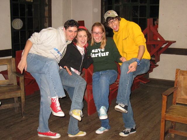 Nathan, Amy, Rachel, Aaron, and their shoes