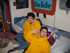 Daniel and Brian on Aaron's bed